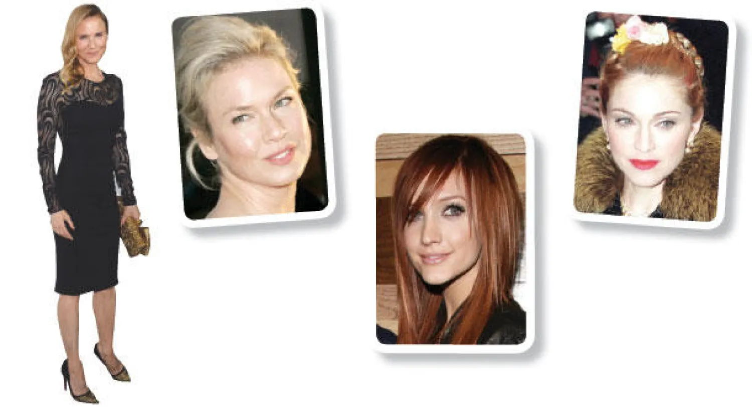 المغنية مادونا في صورة أرشيفية   -  أشلي سيمبسون  -  رينيه زيلويغير قبل التغيير  -  وبعد التغيير