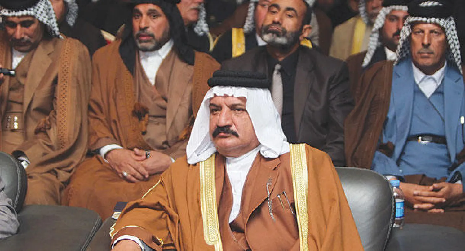 اجتماع لشيوخ عشائر شيعة وسنة عقد مؤخرا في بغداد لبحث سبل مكافحة «داعش» (أ.ف.ب)