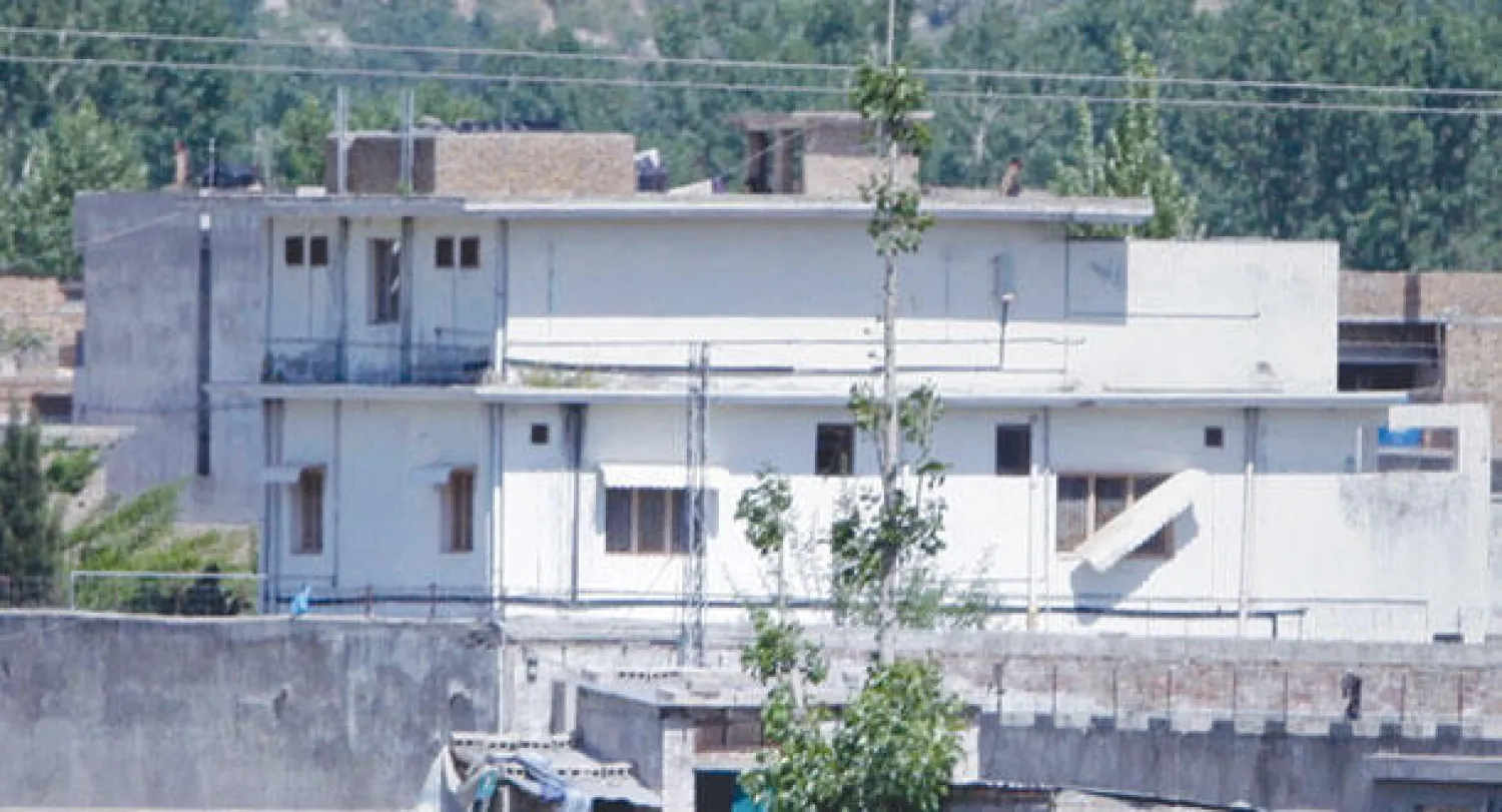 المنزل الذي قتل فيه بن لادن في منطقة أبوت آباد بباكستان في مايو 2011