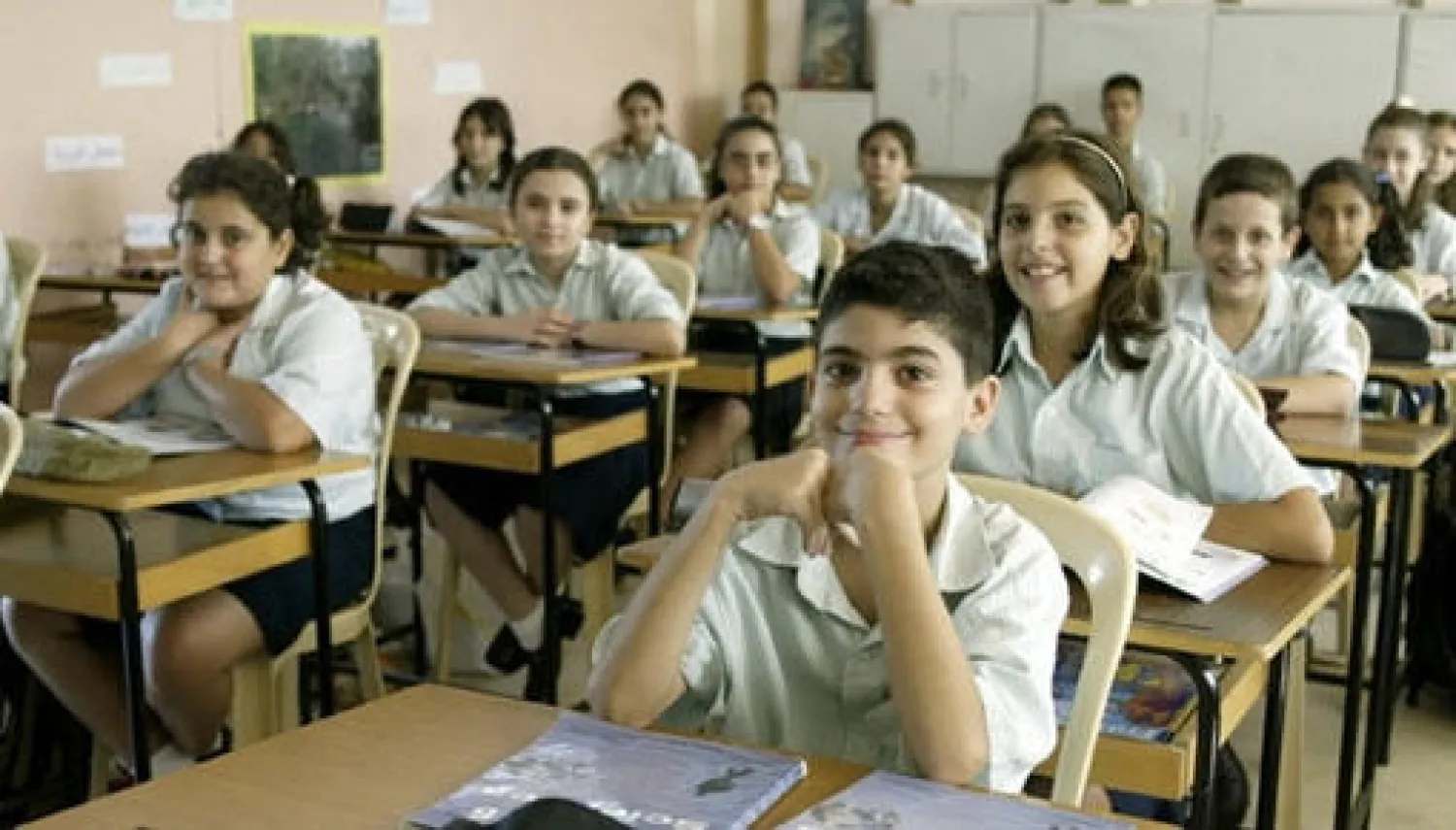 لقطة لصف مدرسي في مدرسة مصرية