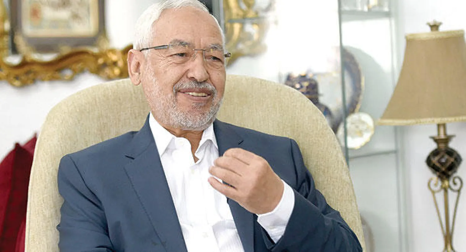 راشد الغنوشي زعيم حركة النهضة التونسي (أ.ف.ب)