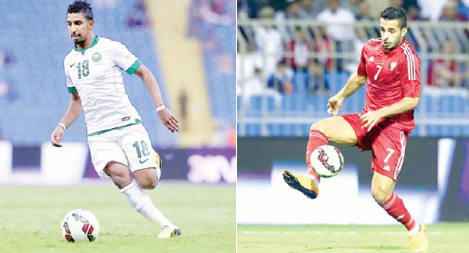 علي مبخوت من أبرز هدافي المنتخب الإماراتي  -  سالم الدوسري نجم الوسط السعودي