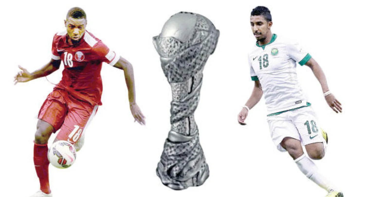 سالم الدوسري من أبرز نجوم الأخضر السعودي   -  نسخة كأس الخليج الـ22 بين السعودية وقطر اليوم  -  عبدالقادر إلياس نجم الهجوم في منتخب قطر