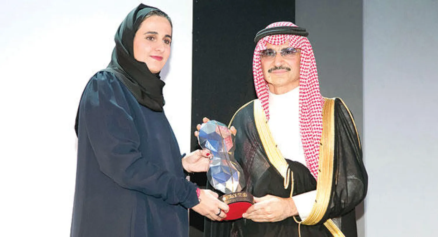 الوليد بن طلال مع الشيخة المياسة بنت حمد بن خليفة آل ثاني