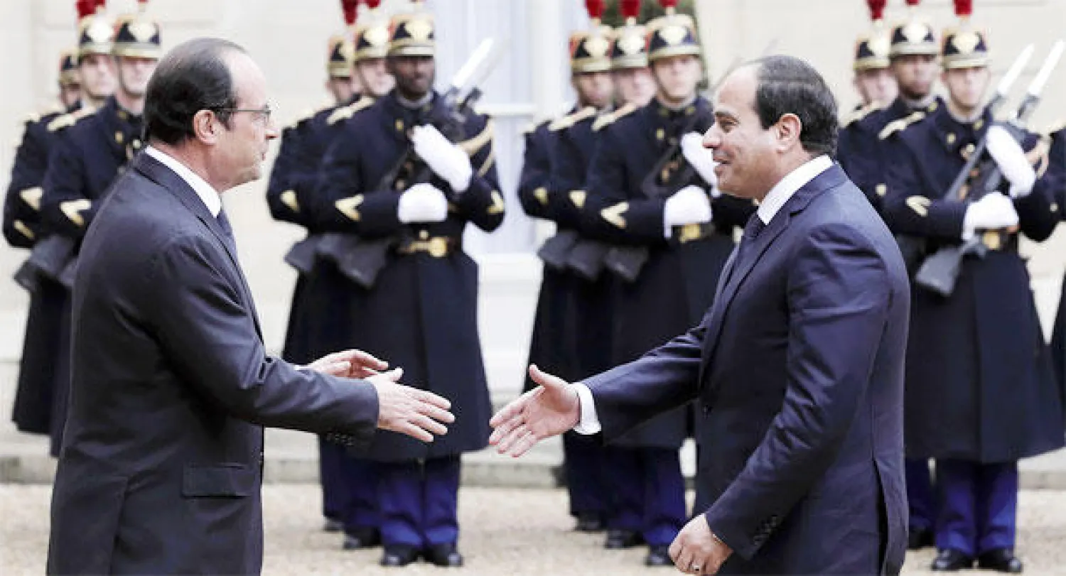 الرئيس المصري في زيارة رسمية إلى فرنسا لمباحثة الأزمة الليبية