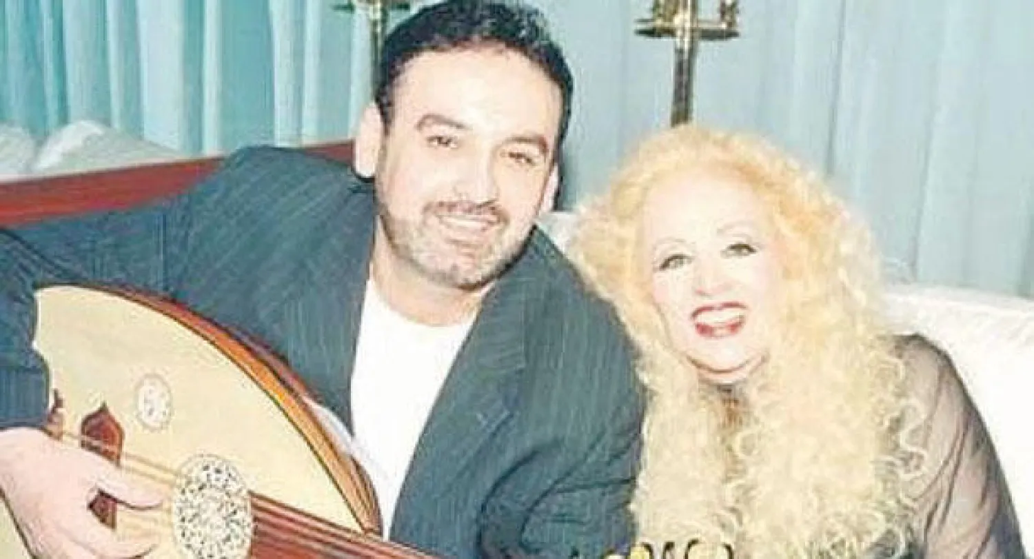 مع زوجها فادي لبنان