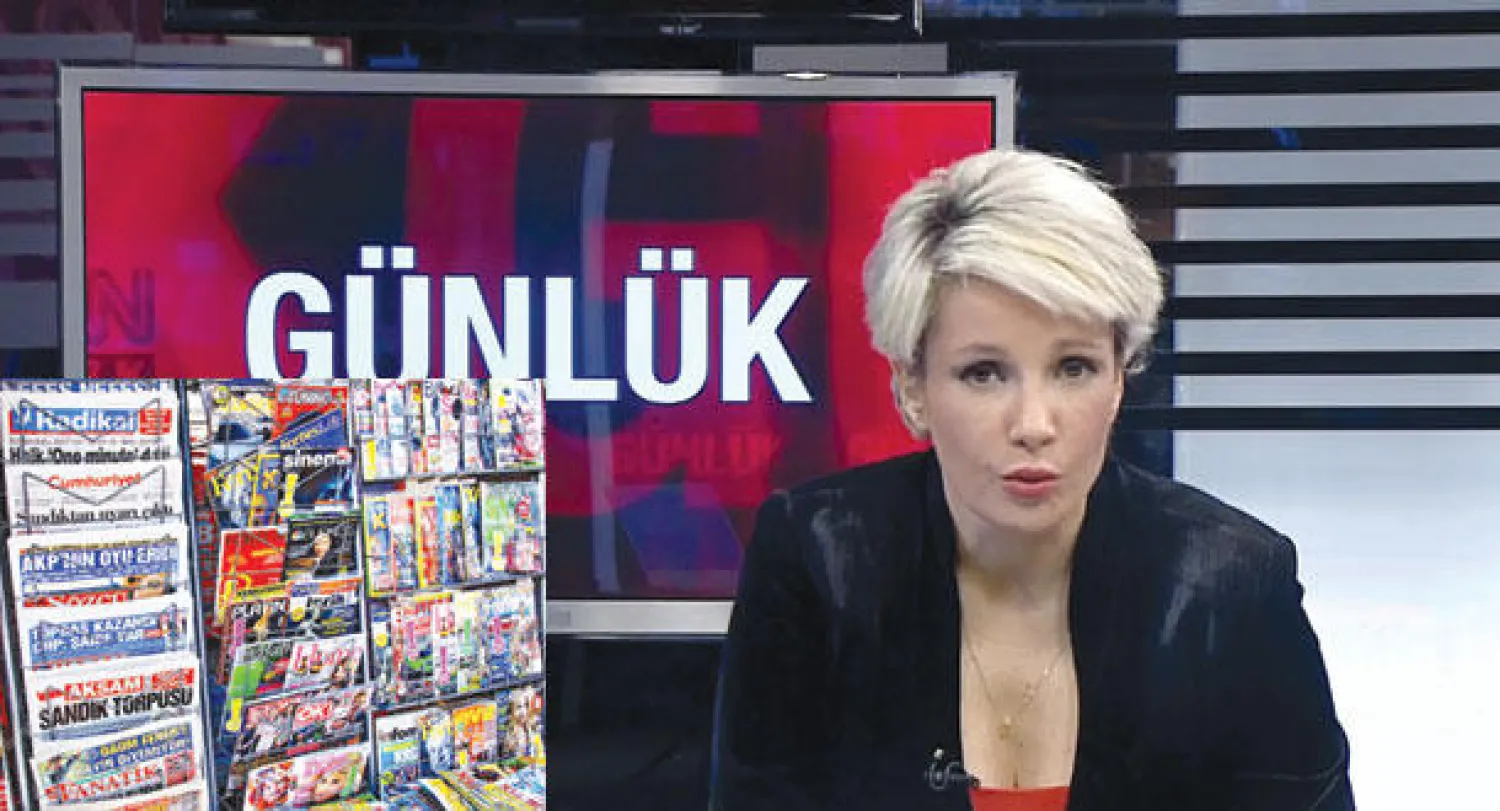 مذيعة على محطة «سي إن إن» التركية.. وفي الاطار أشهر المطبوعات التركية اليومية والأسبوعية