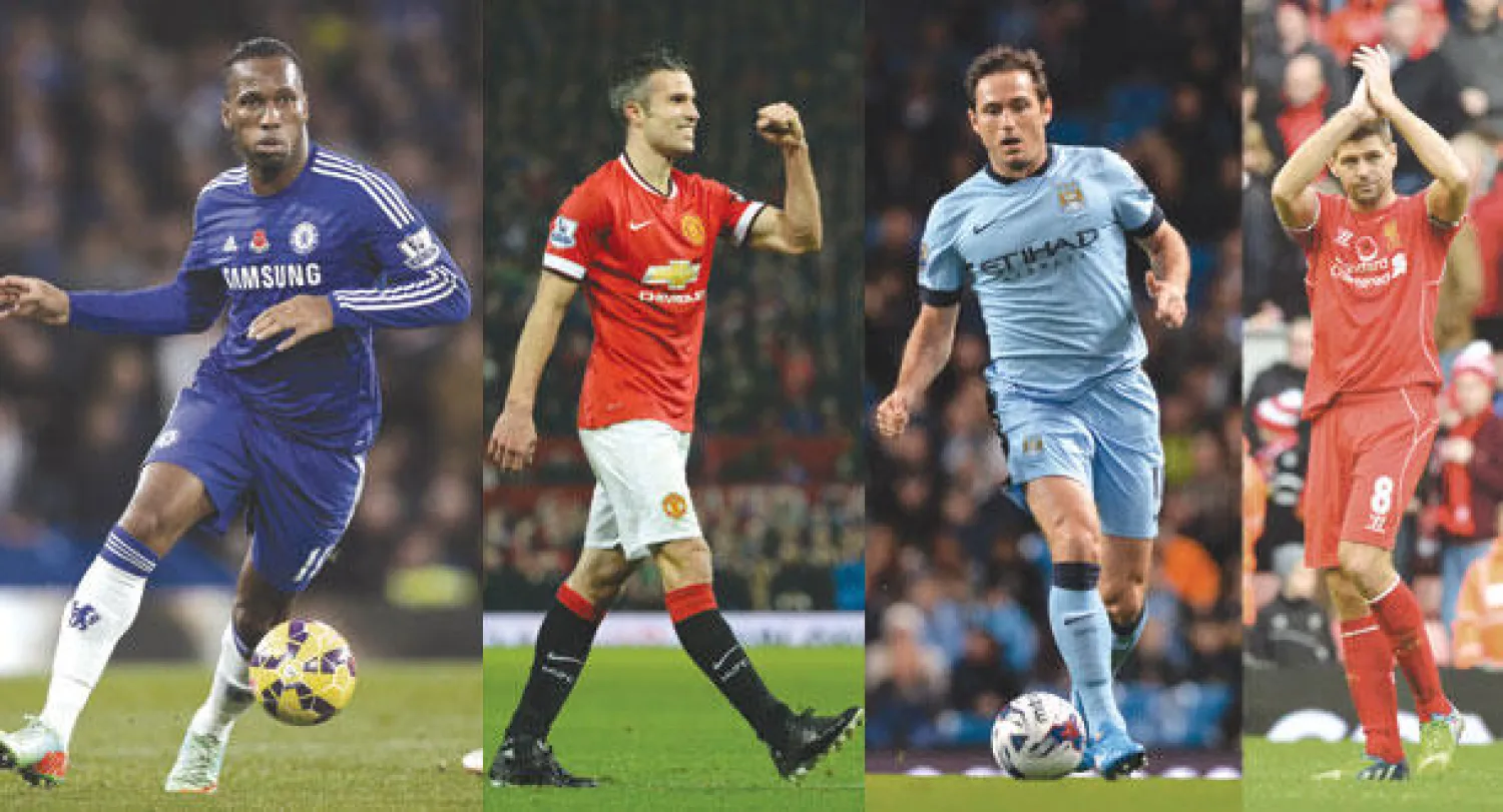 جيرارد تلقى عرضا  لتمديد تعاقده مع ليفربول قبل مواجهة ليستر  -  لامبارد أثبت أنه ورقة رابحة في صفوف سيتي  -  فان بيرسي مهاجم يونايتد استعاد ذاكرة التهديف في الوقت المهم  -  دروغبا يأمل تعويض غياب كوستا في هجوم تشيلسي