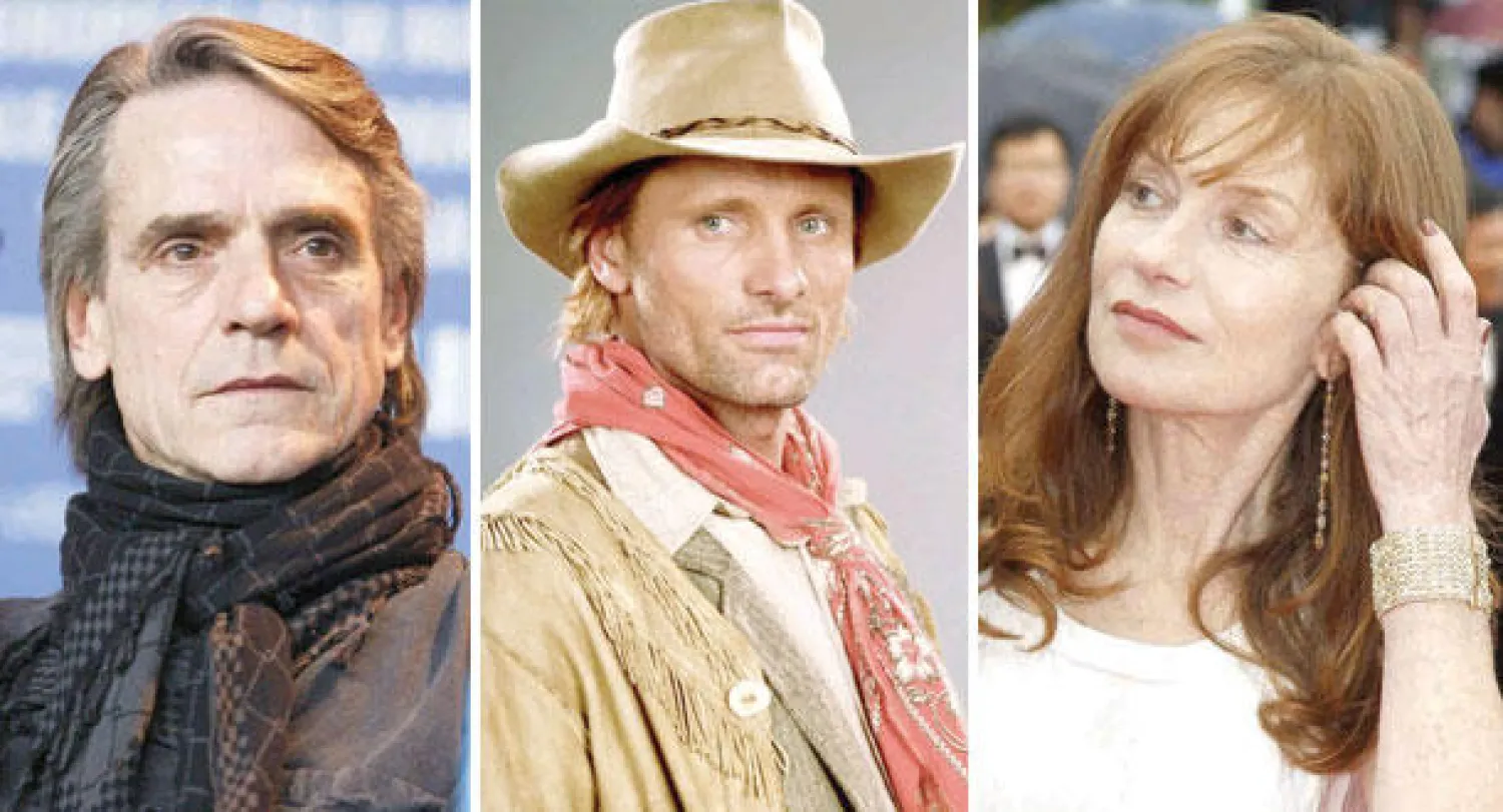 الفرنسية إيزابيل أوبير  -  الأميركي فيكو مورتنسن  -  البريطاني جيريمي آيرونز