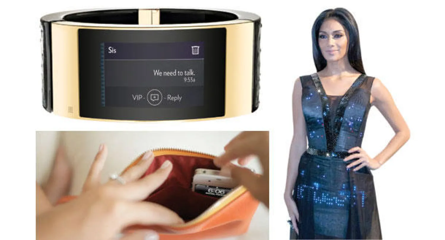 «فستان تويتر» و حقيبة تشحن الهاتف