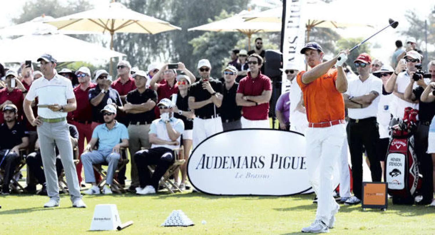 جانب من مباراة الغولف التي نظمتها {أوديمار بيغيه} في دبي