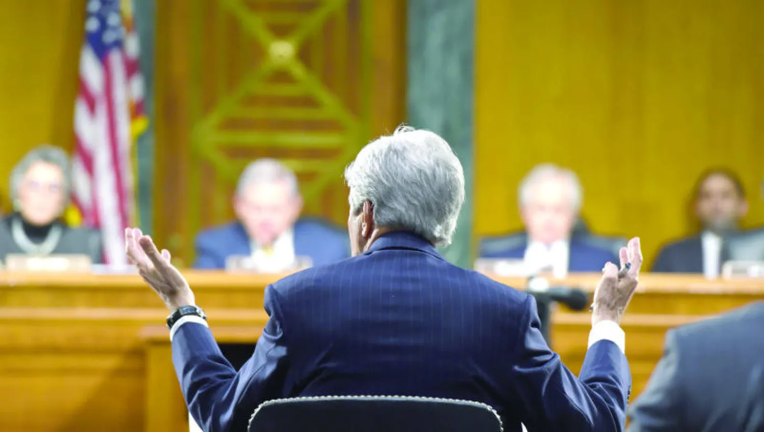 وزير الخارجية الأميركي خلال إفادته أمام الكونغرس (أ.ب)