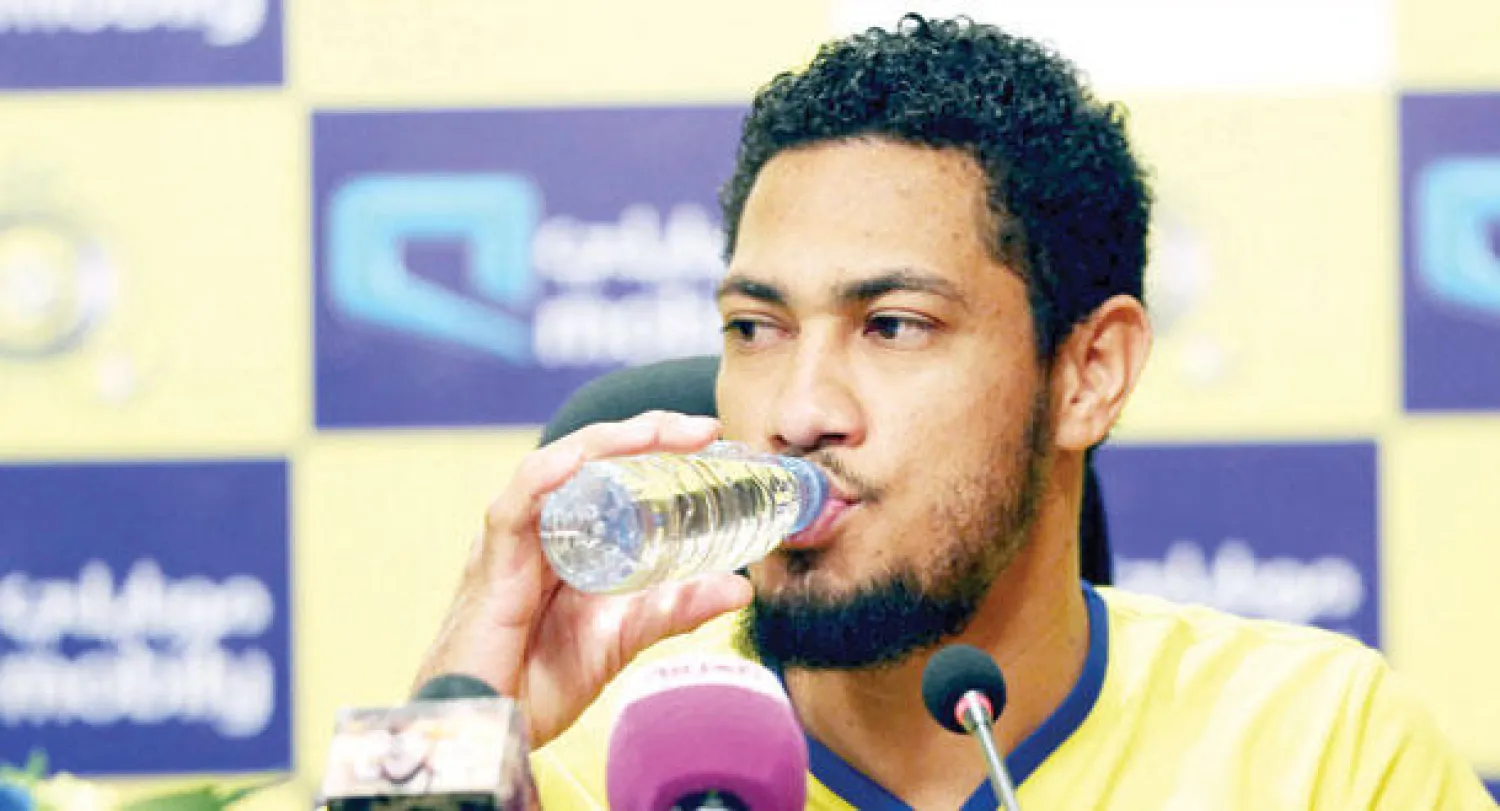 هيرناني خلال المؤتمر الصحافي أمس (تصوير: عبد العزيز النومان)