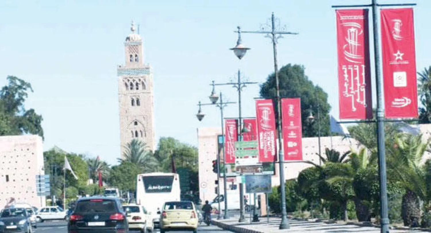 قصر المؤتمرات، الذي يحتضن أغلب فقرات المهرجان الدولي للفيلم بمراكش({الشرق الأوسط})
