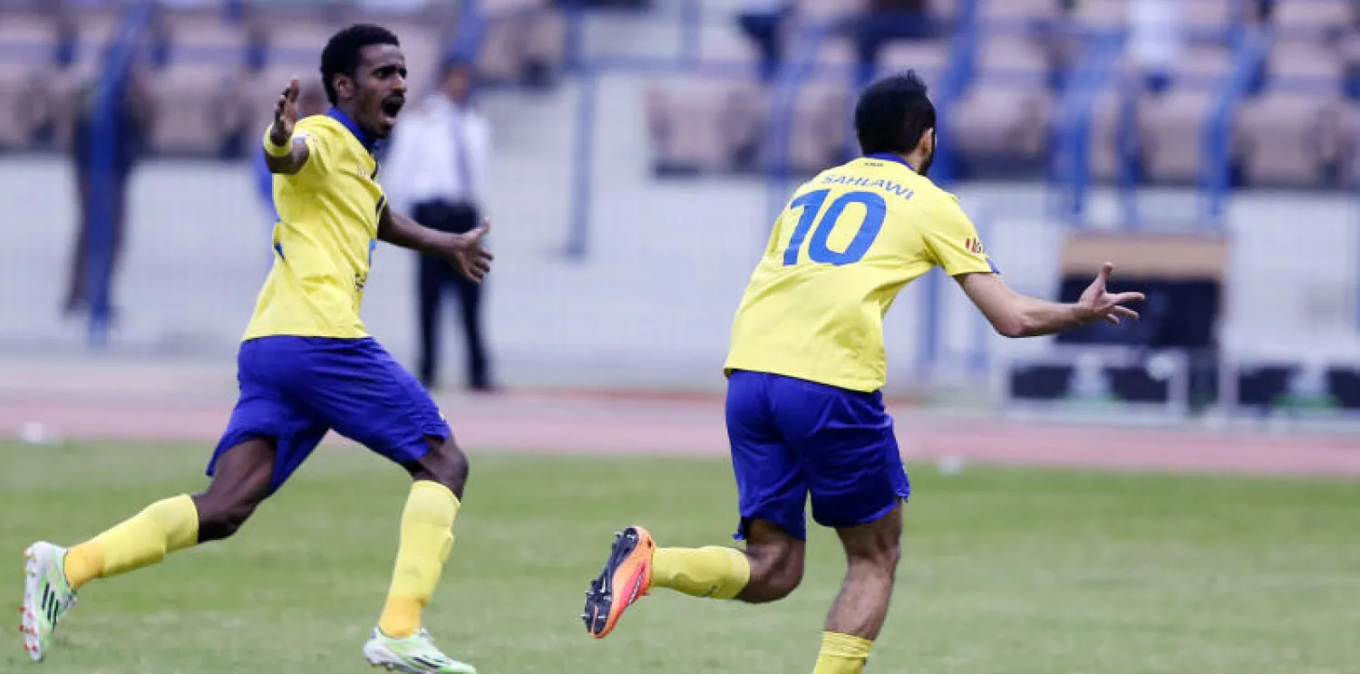 السهلاوي ينطلق فرحا بهدف الفوز في الهلال (تصوير: عبد العزيز النومان)