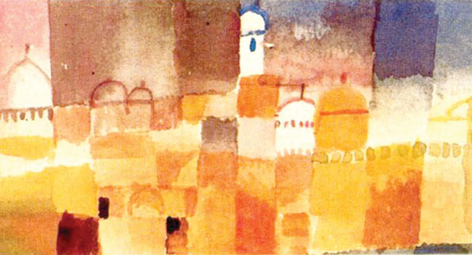 من أعمال الفنان الألماني بول كيلي تعكس زيارته لتونس قبل مائة عام