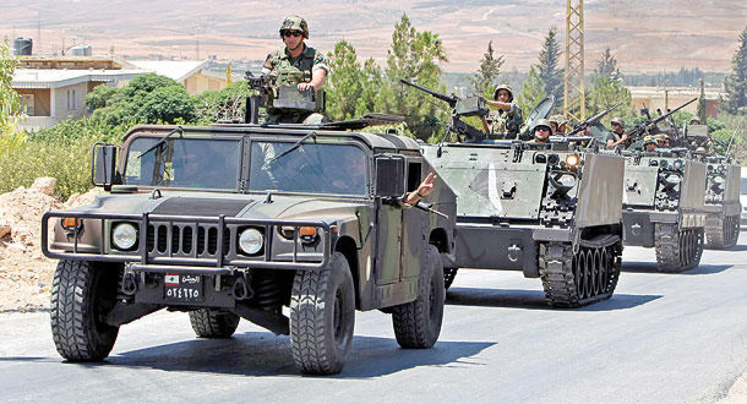 دورية للجيش اللبناني في بلدة عرسال (أ.ب)