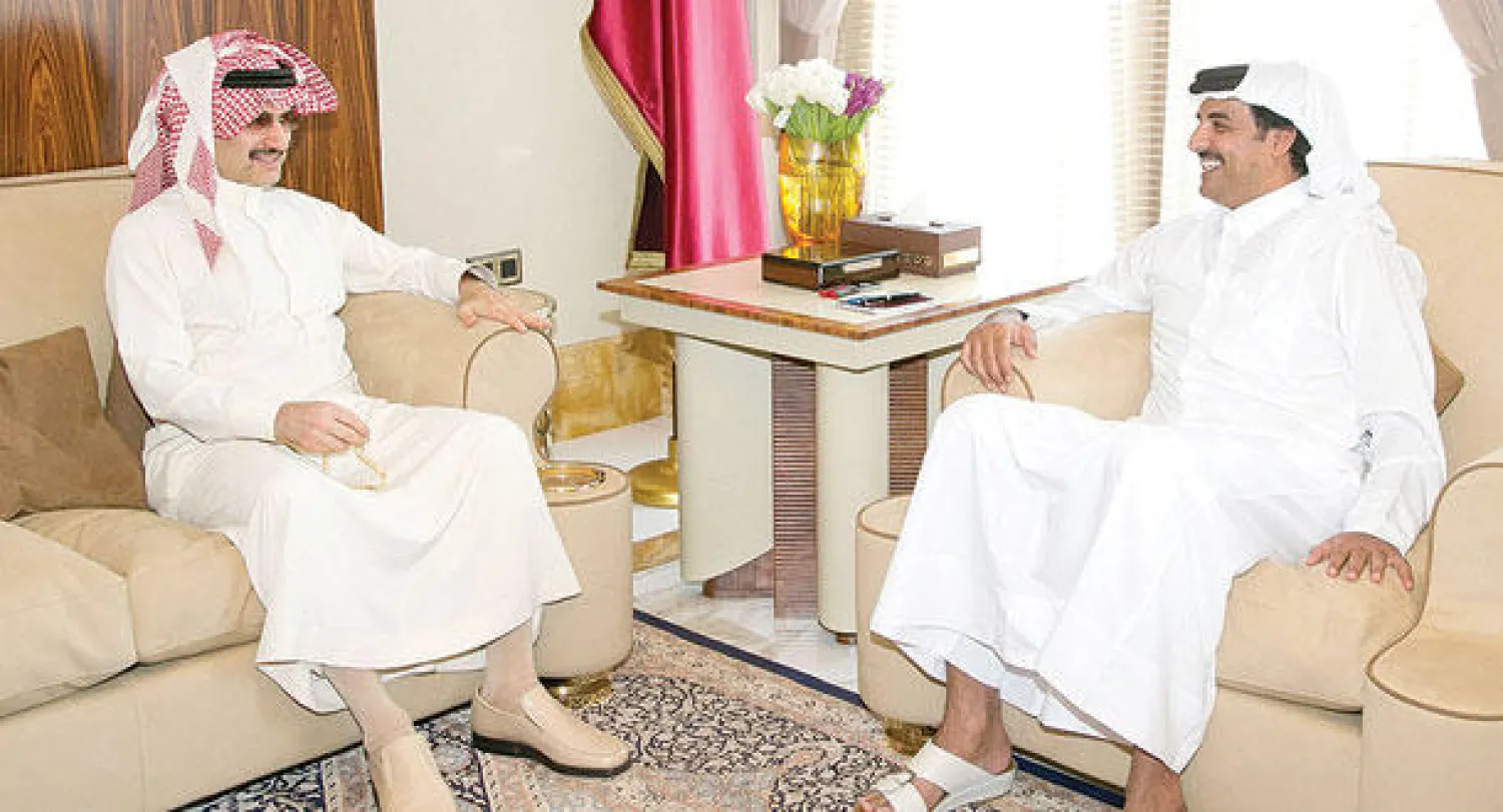 الشيخ تميم بن حمد بن خليفة آل ثاني والأمير الوليد بن طلال