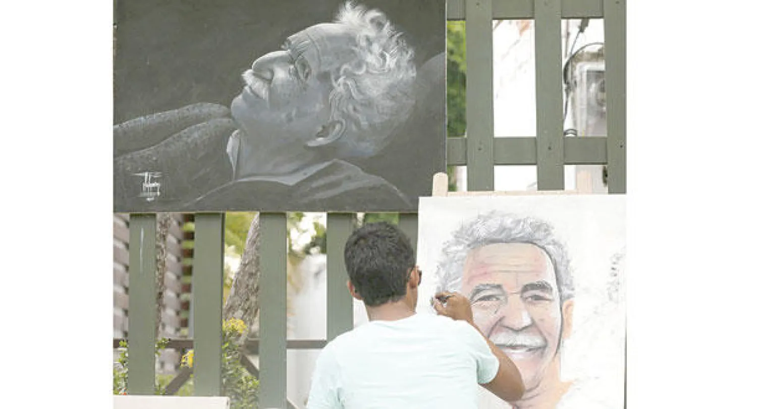 بورتريه للأديب الكولومبي الراحل ماركيز