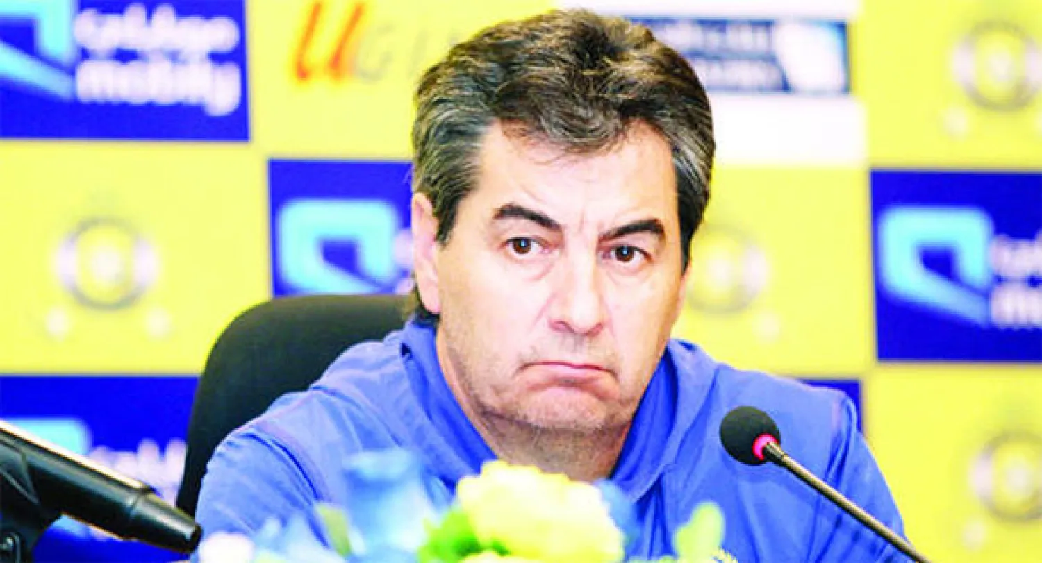 داسيلفا خلال المؤتمر الصحافي أمس 