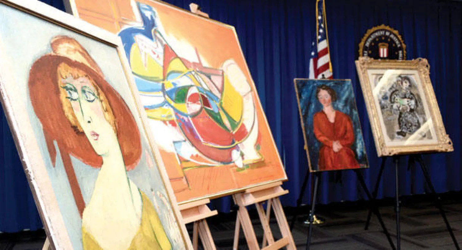 4 لوحات بين تلك التي استعادها مكتب التحقيقات الفيدرالي (إ.ب.أ)