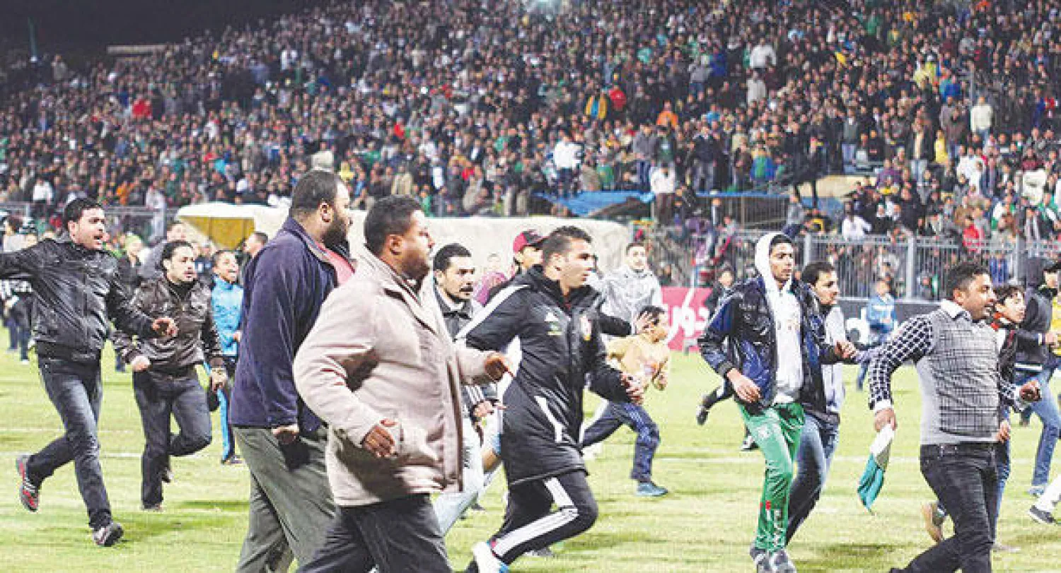 هرج ومرج في استاد بورسعيد الذي شهد مجزرة لجماهير الأهلي منذ 3 سنوات