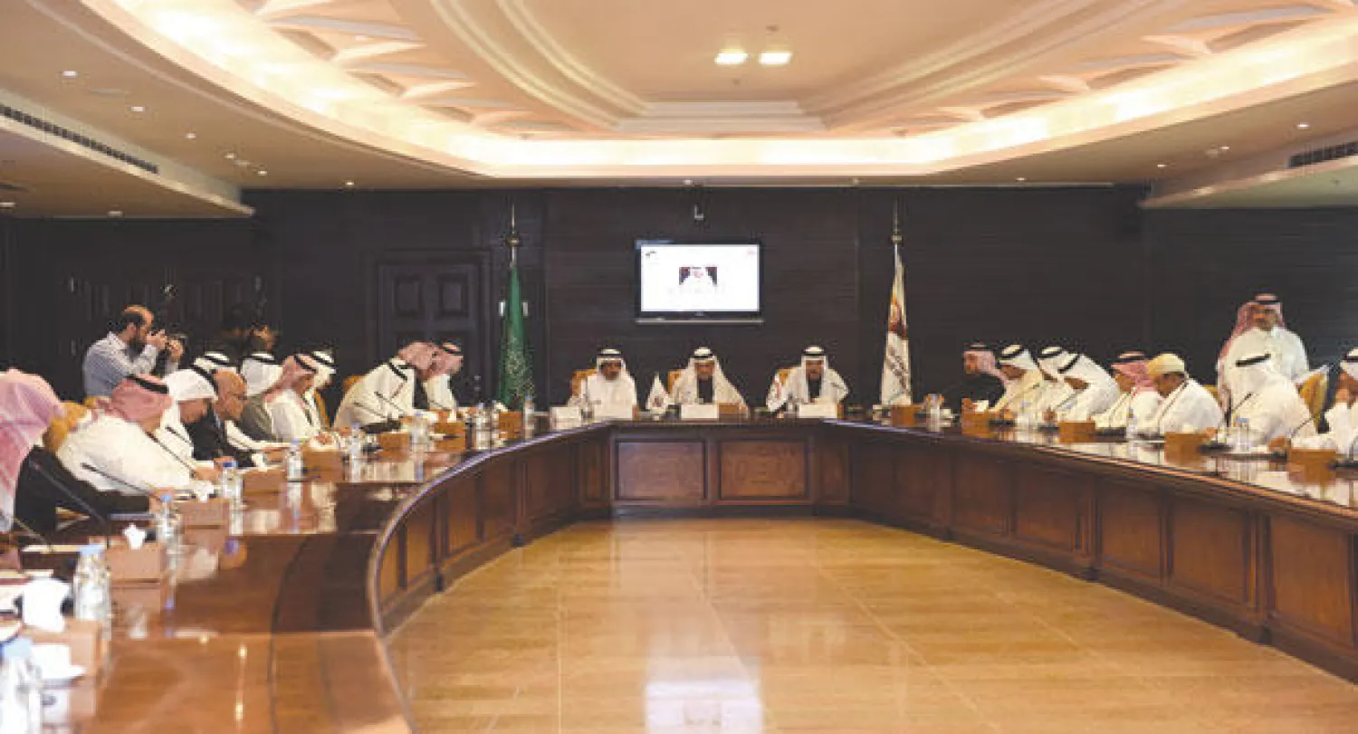 جانب من اللقاء التشاوري لقطاع الترويج والفعاليات بدول مجلس التعاون أمس بمقر مجلس الغرف السعودية بالرياض («الشرق الأوسط»)