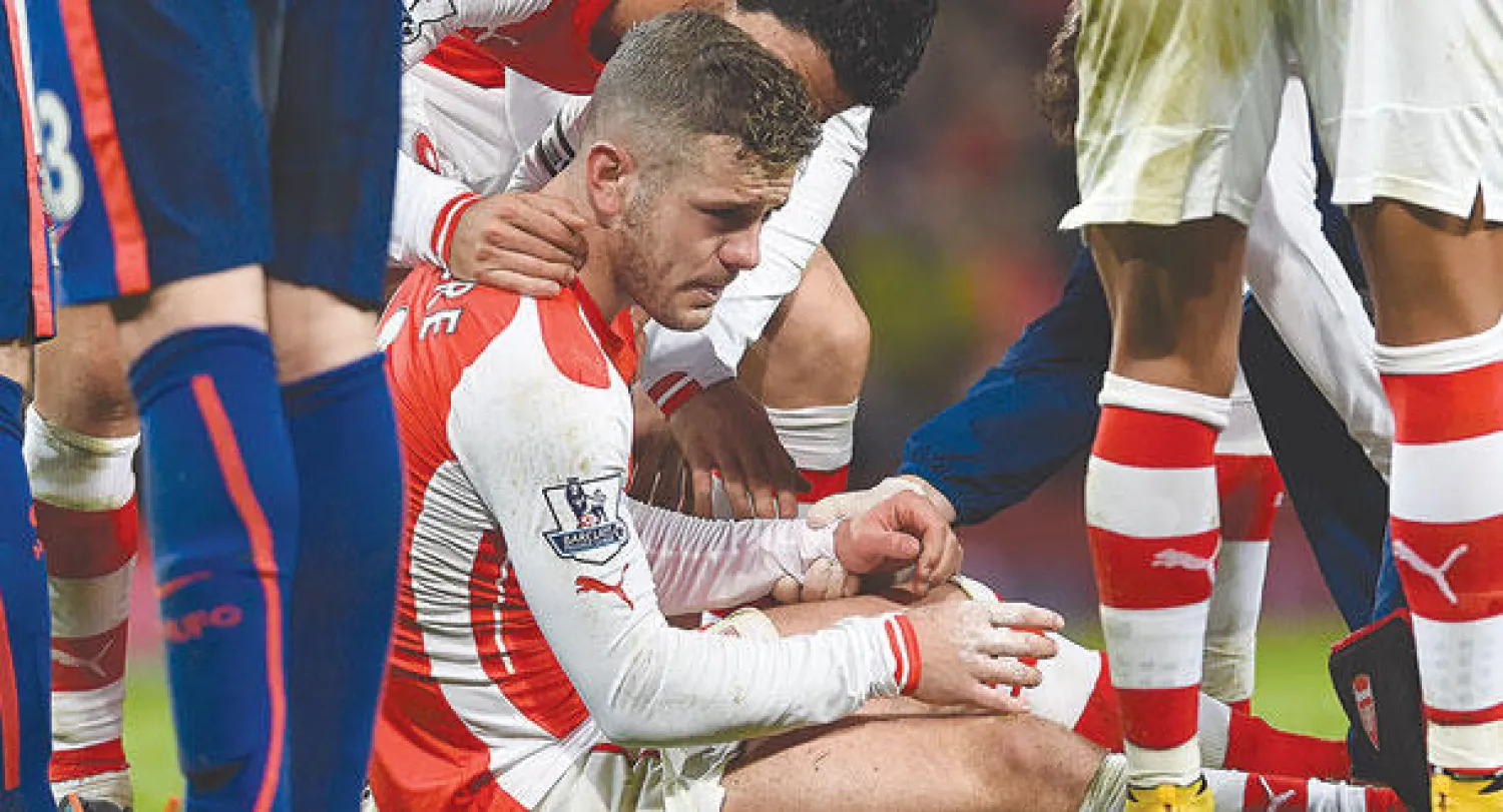 جاك ويلشر ضمن أكثر لاعبي آرسنال تعرضا للإصابة (أ.ب)