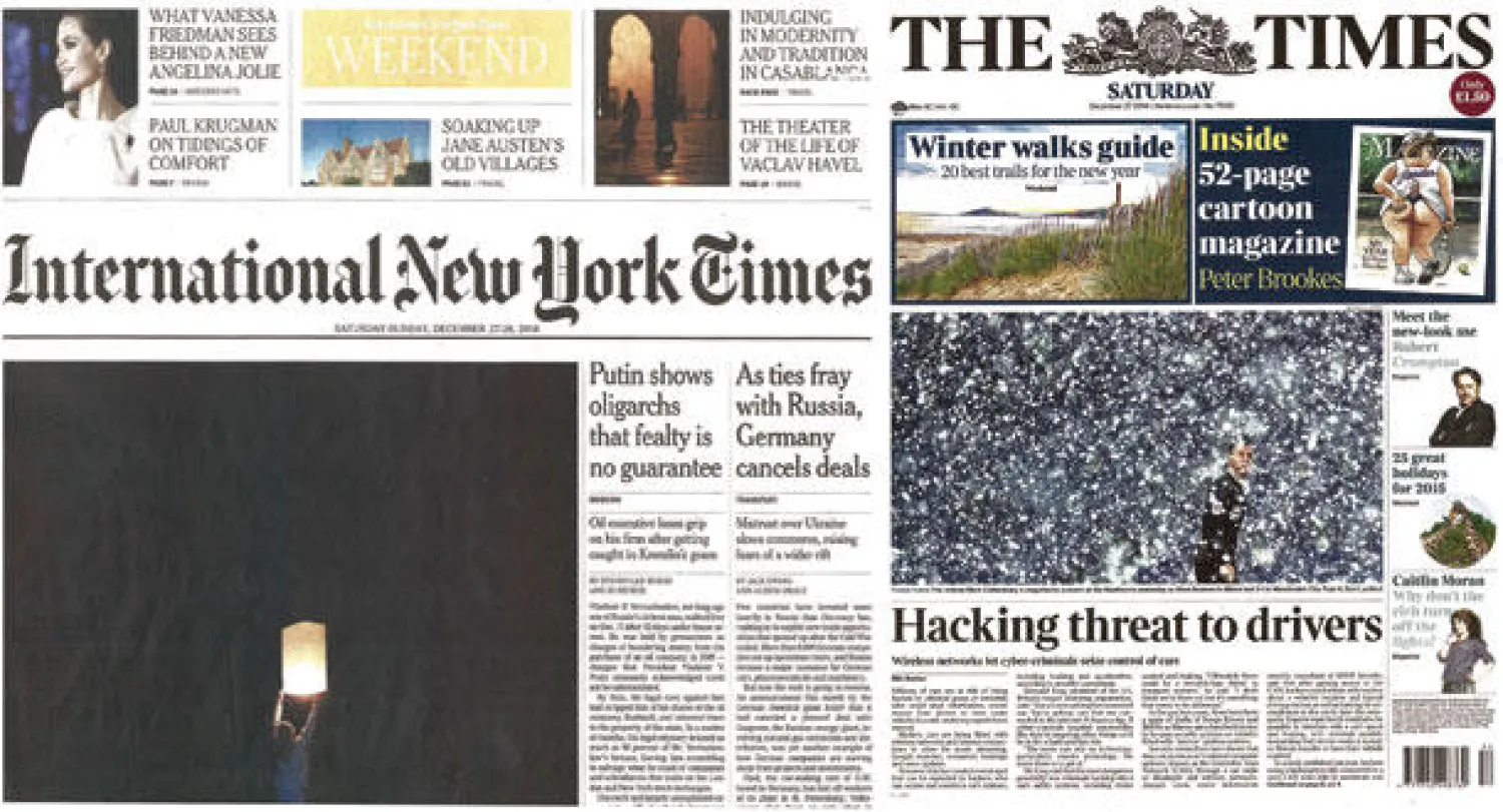 الأعياد تعطي دفعة للأخبار الفنية على حساب السياسية في الصحافة البريطانية