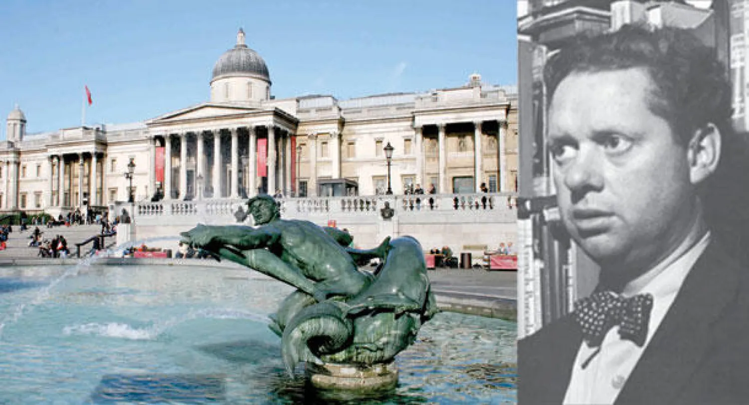 ديلان توماس   -   المتحف الوطني في ترافلغارسكوير