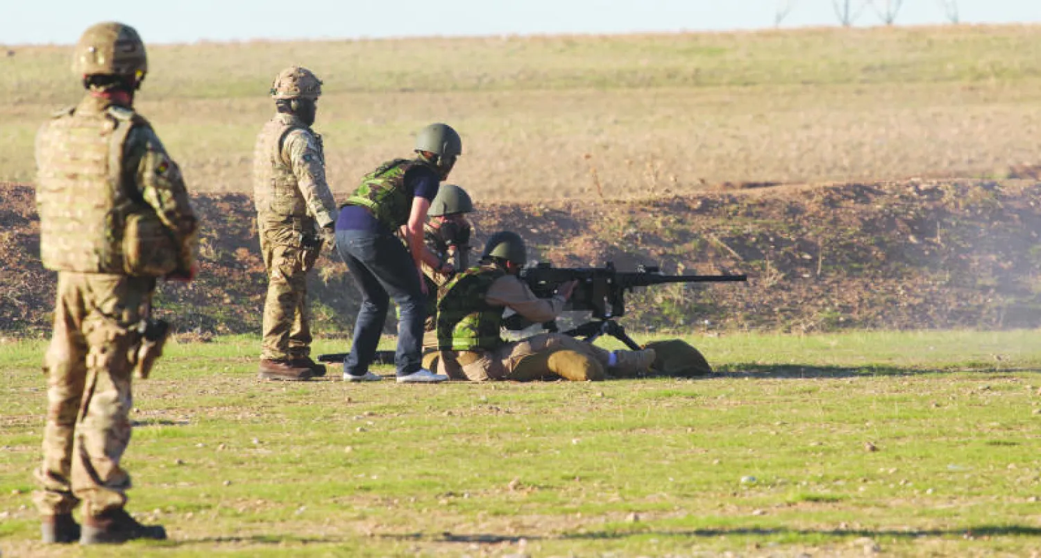 تدريب على استخدام الأسلحة في معسكر قرب أربيل («الشرق الأوسط»)