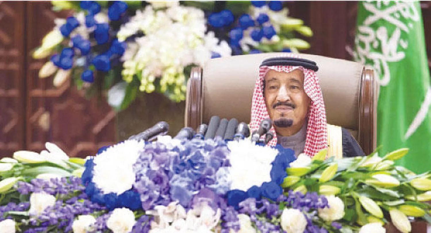 ولي العهد السعودي الأمير سلمان بن عبد العزيز لدى افتتاحه أعمال الدورة السادسة للسنة الثالثة لمجلس الشورى السعودي أمس 