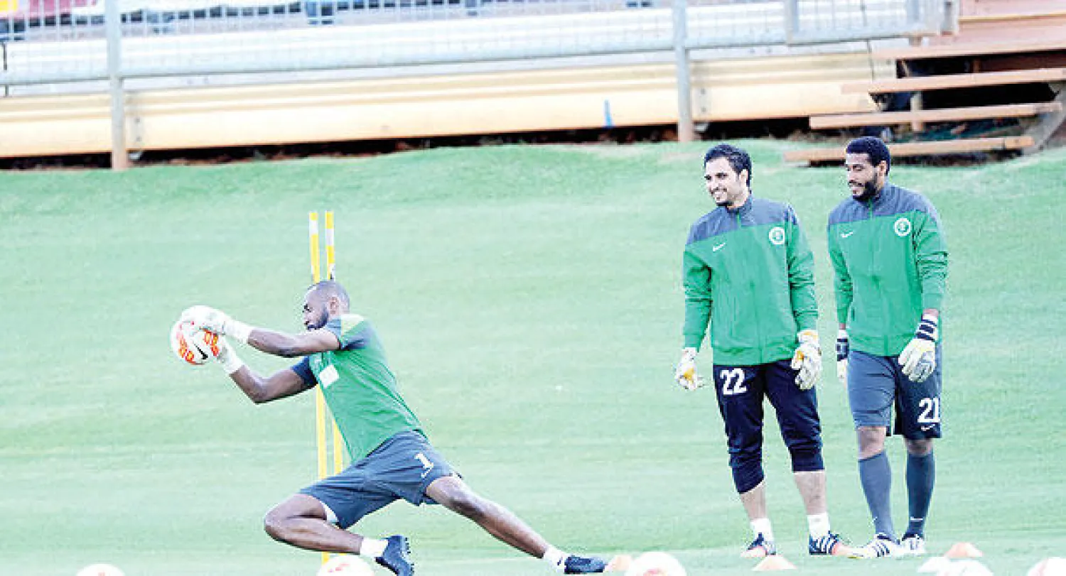 حراس الأخضر يجرون تدريباتهم