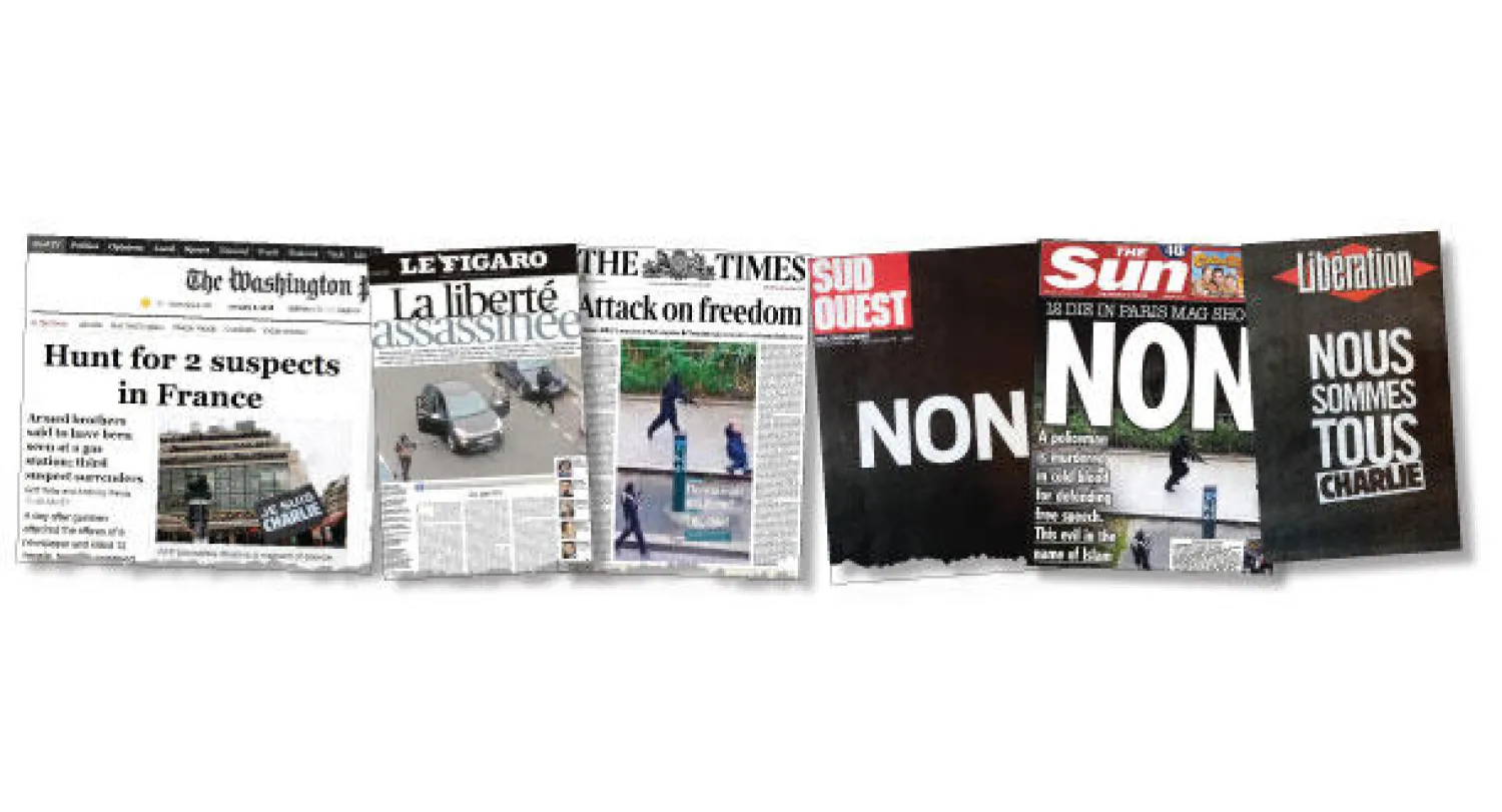 الصحافة الغربية في حداد: كلنا «شارلي إيبدو»