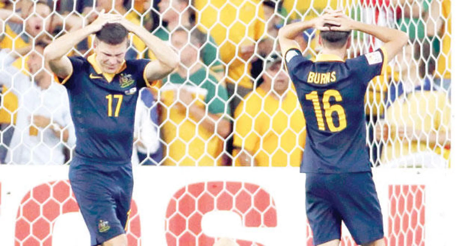 صدمة أسترالية بهدف التأهل الكوري الجنوبي أمس (رويترز)