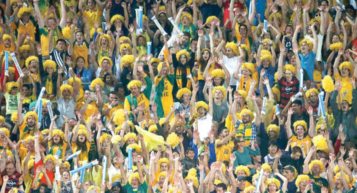 مباراة أستراليا وعمان شهدت حضورا جماهيريا هو الأكبر في البطولة (رويترز)