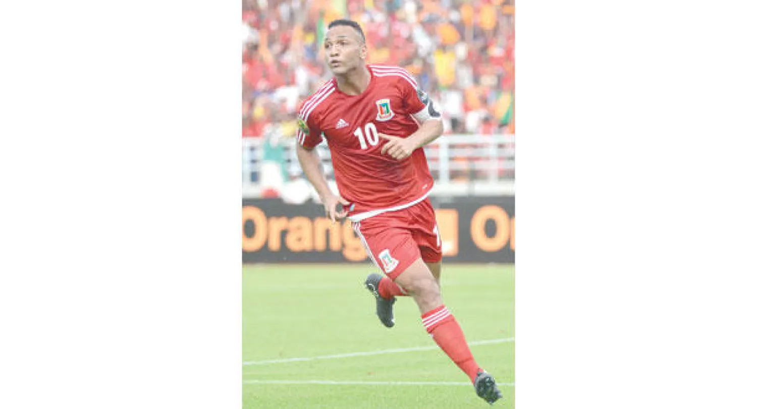 إيميليو نسوي بعد أن منح غينيا التقدم (أ.ف.ب)