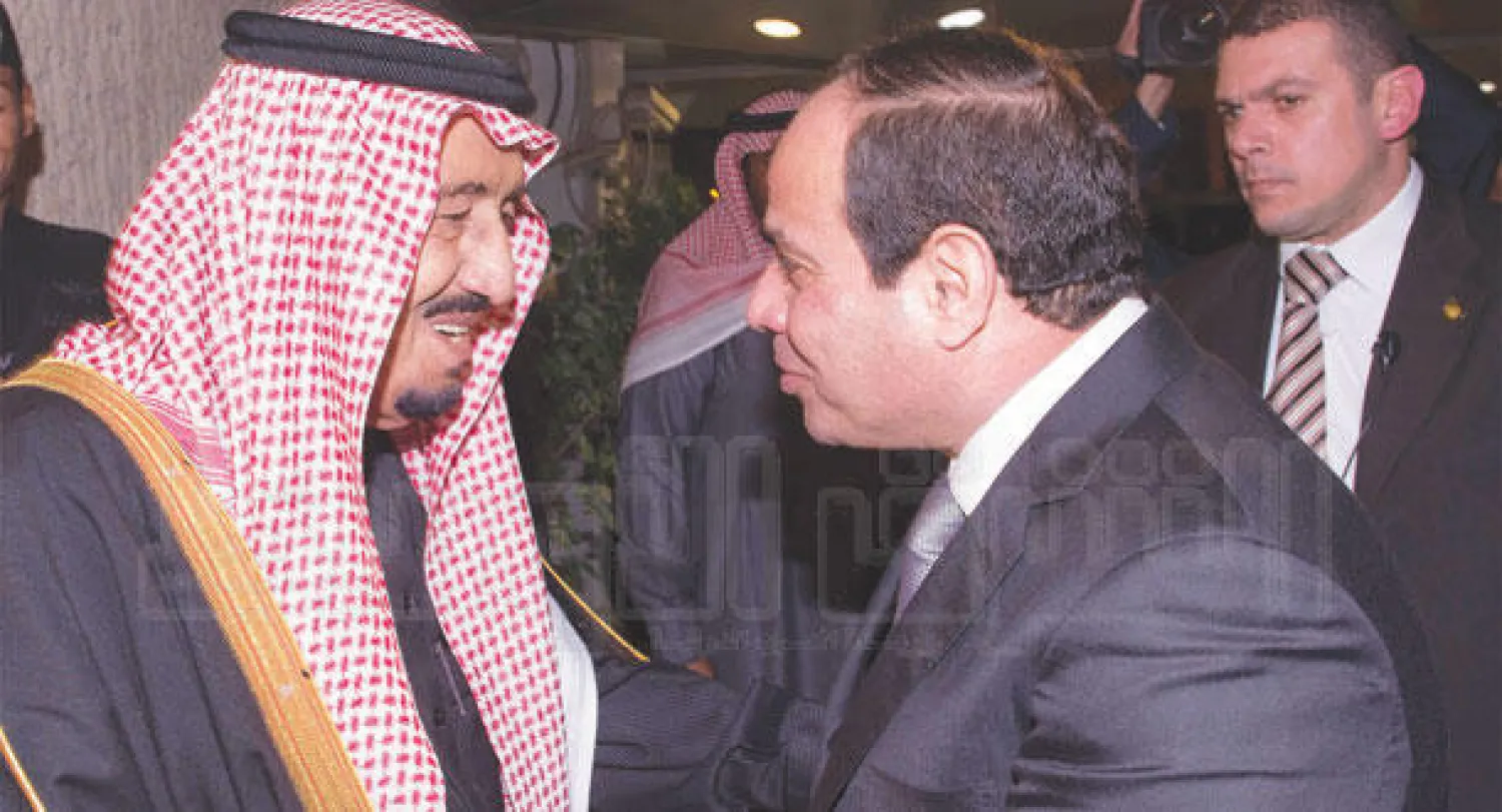 الأمير سلمان بن عبد العزيز يرحب بالرئيس المصري عبد الفتاح السيسي (تصوير: بندر الجلعود)