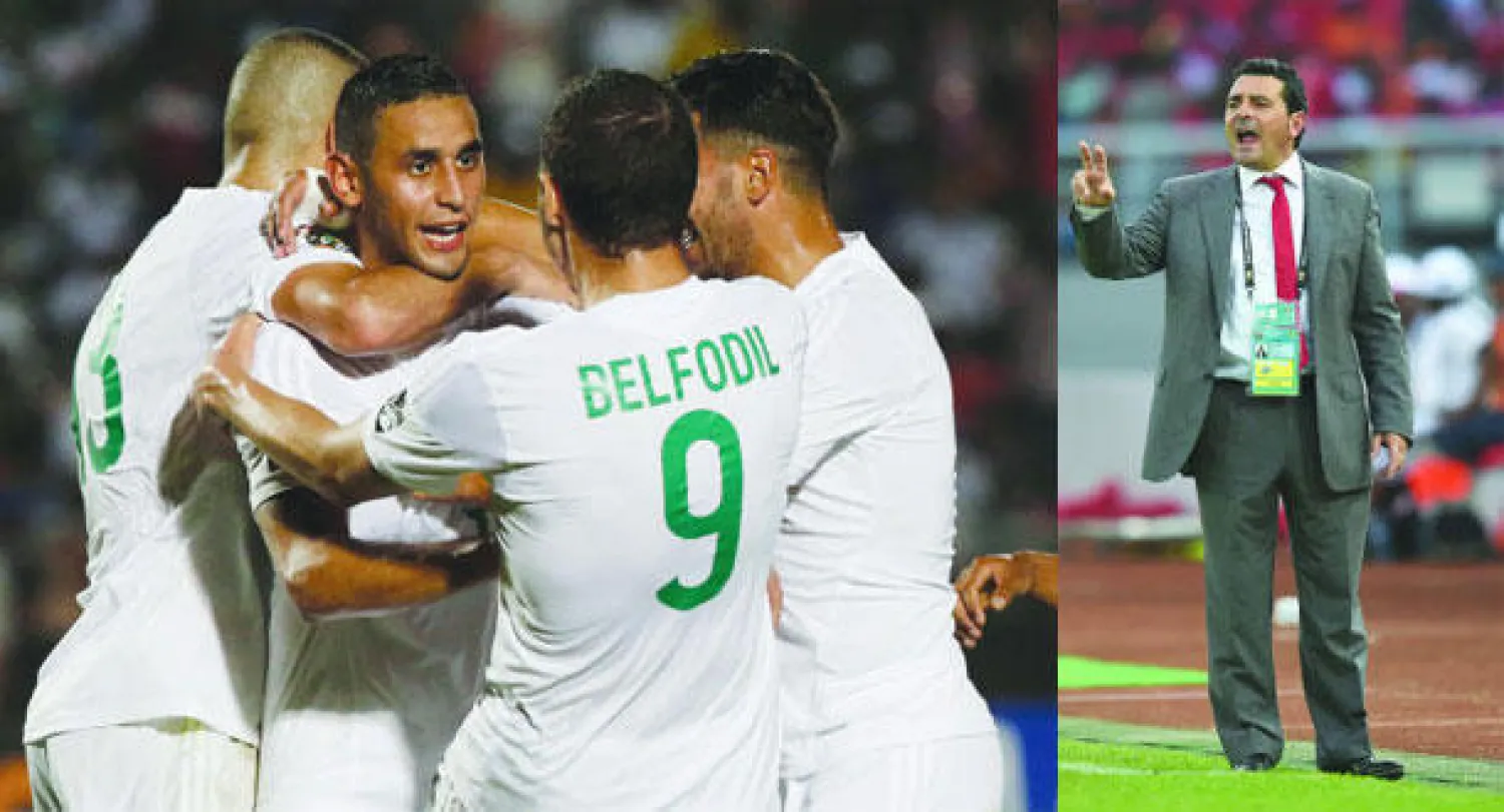 الأرجنتيني استيبان بيكر من مدرب للكرة النسائية إلى مدير فني لمنتخب غينيا الاستوائية (أ.ف.ب)   -  غلام لاعب الجزائر (في الوسط) يحتفل بهدفه في مرمى جنوب أفريقيا مع زملائه (رويترز)