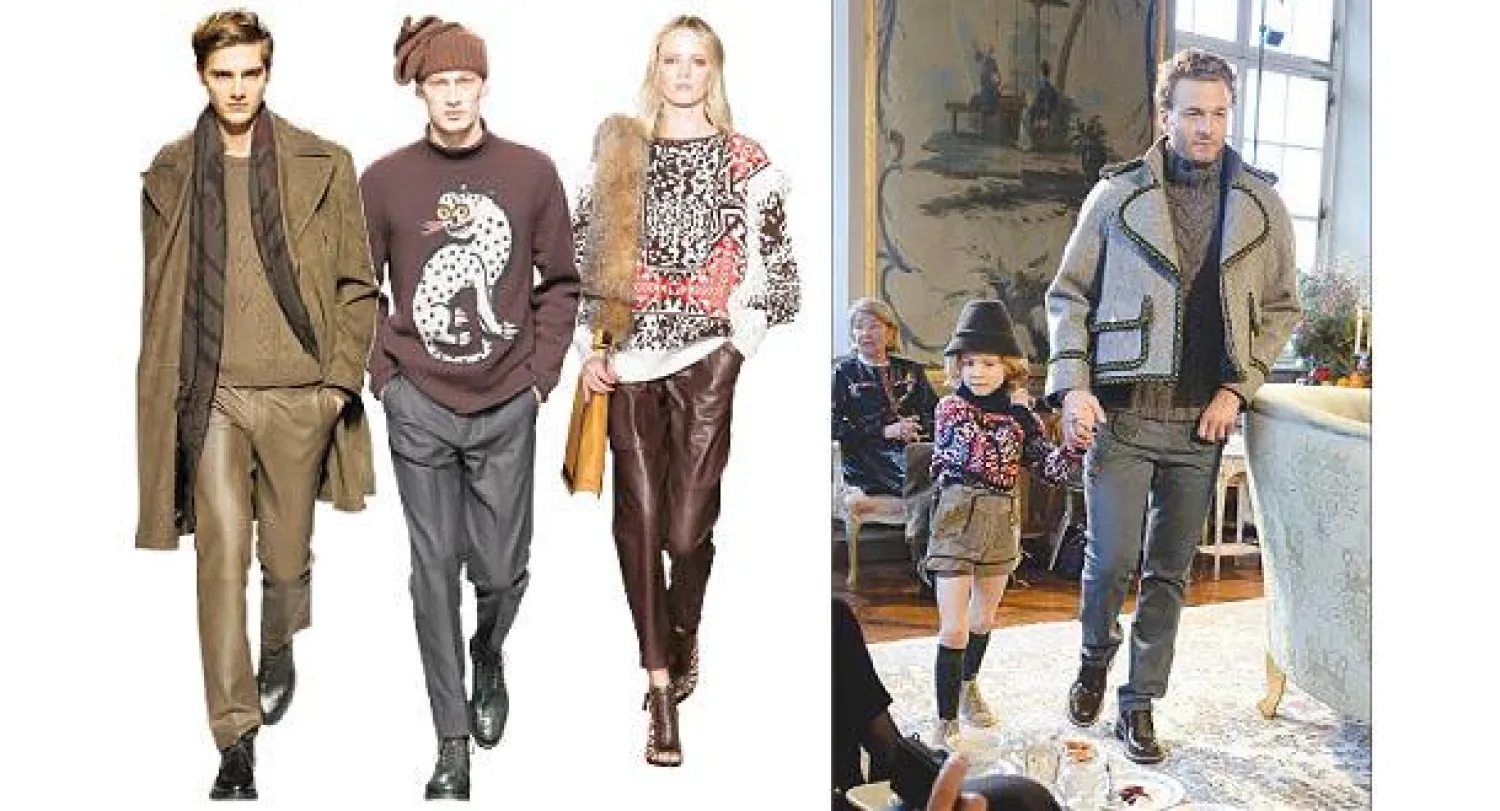 من عرض شانيل «ميتييه داغ».. النقوش تبدو رائعة على أما الطفل بالنسبة للشاب فإنه يستحسن الابتعاد على الألوان المتضاربة والنقشات الكثيرة  -  بوتشي  -  «لويس فويتون»  -  «هيرميس»