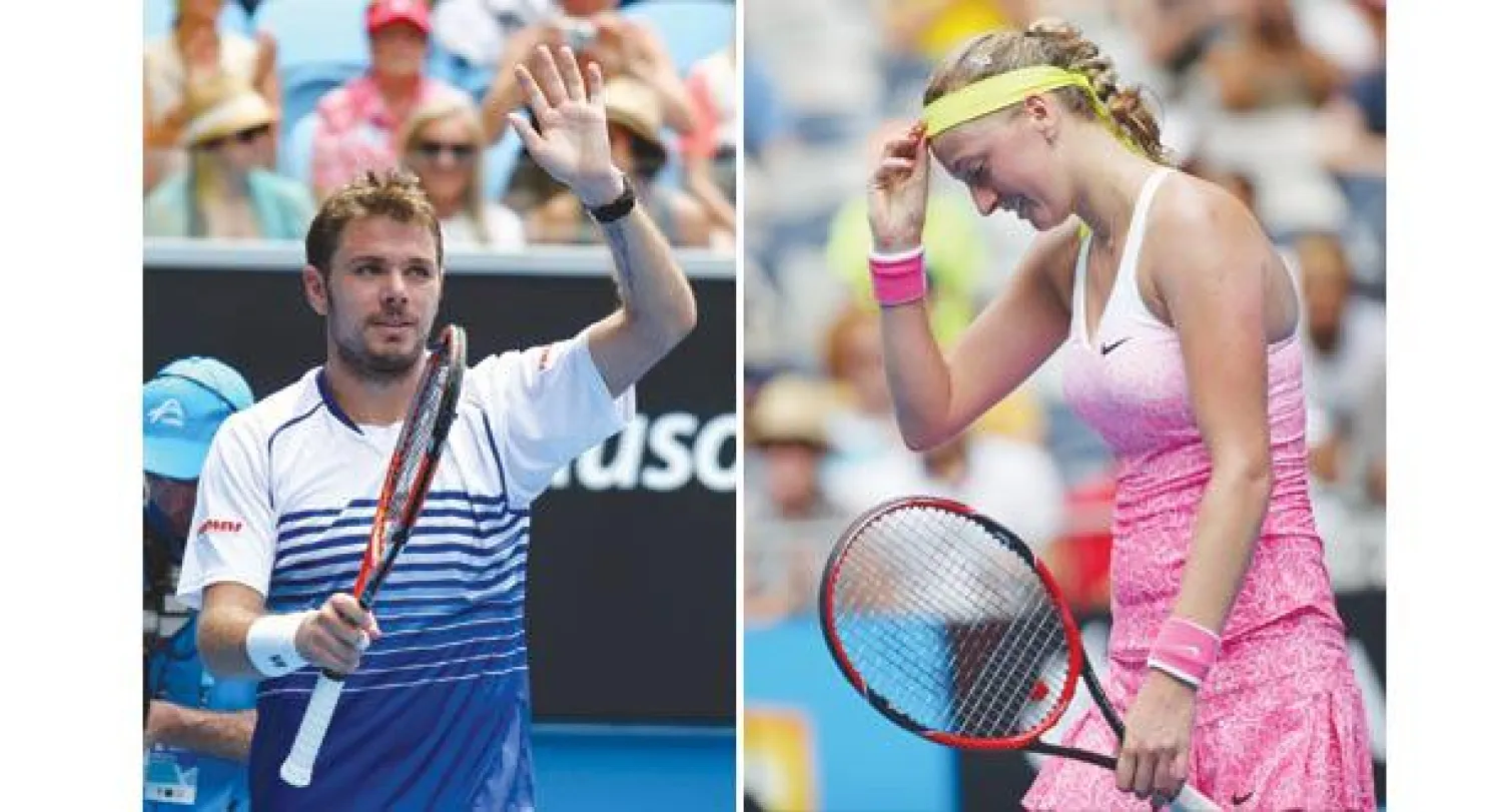 كفيتوفا إحدى المرشحات للقب (أ.ب)  -  حامل اللقب  فافرينكا (إ.ب.أ)