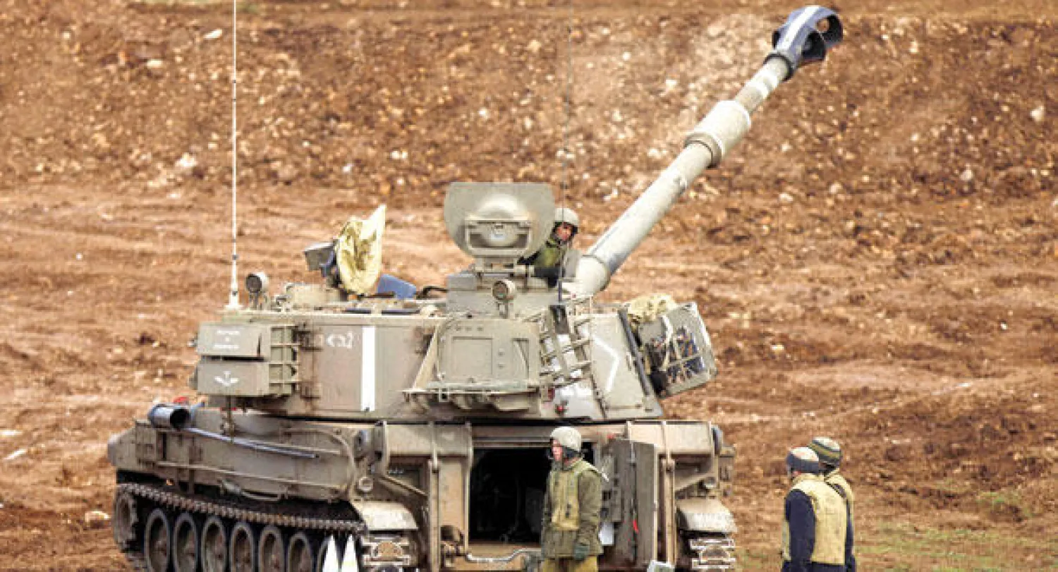 استعدادات عسكرية إسرائيلية في الجولان المحتل أمس (أ.ف.ب)