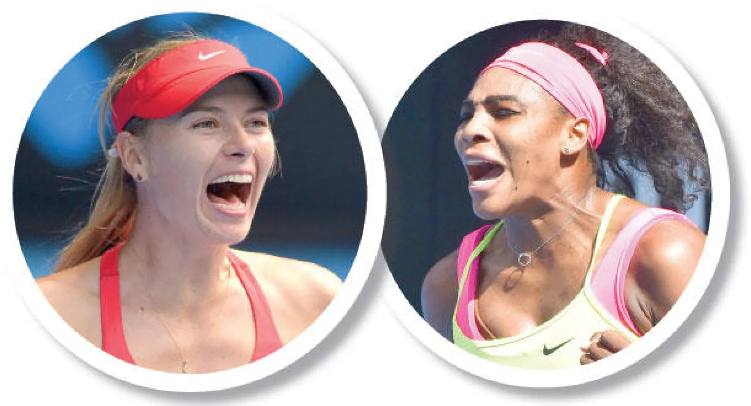 سيرينا تقول إنها تحب اللعب أمام شارابوفا (أ.ف.ب)  -  شارابوفا تسعى لتغيير الماضي أمام سيرينا (أ.ف.ب)