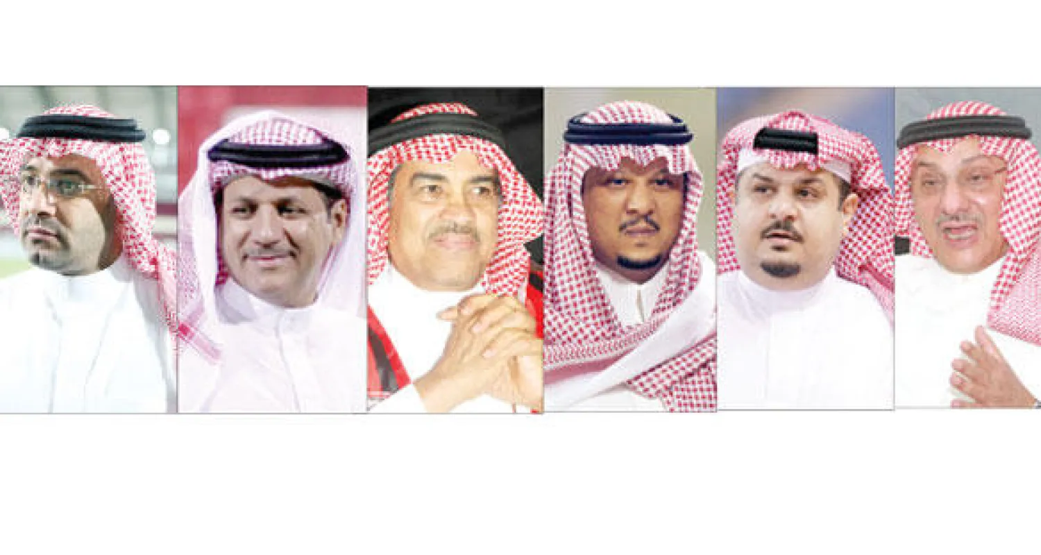 الأمير خالد بن سعد  -  الأمير عبد الرحمن بن مساعد  -  الأمير فيصل بن تركي  -  ناصر الجفن  -  خالد المعمر  -  إبراهيم البلوي