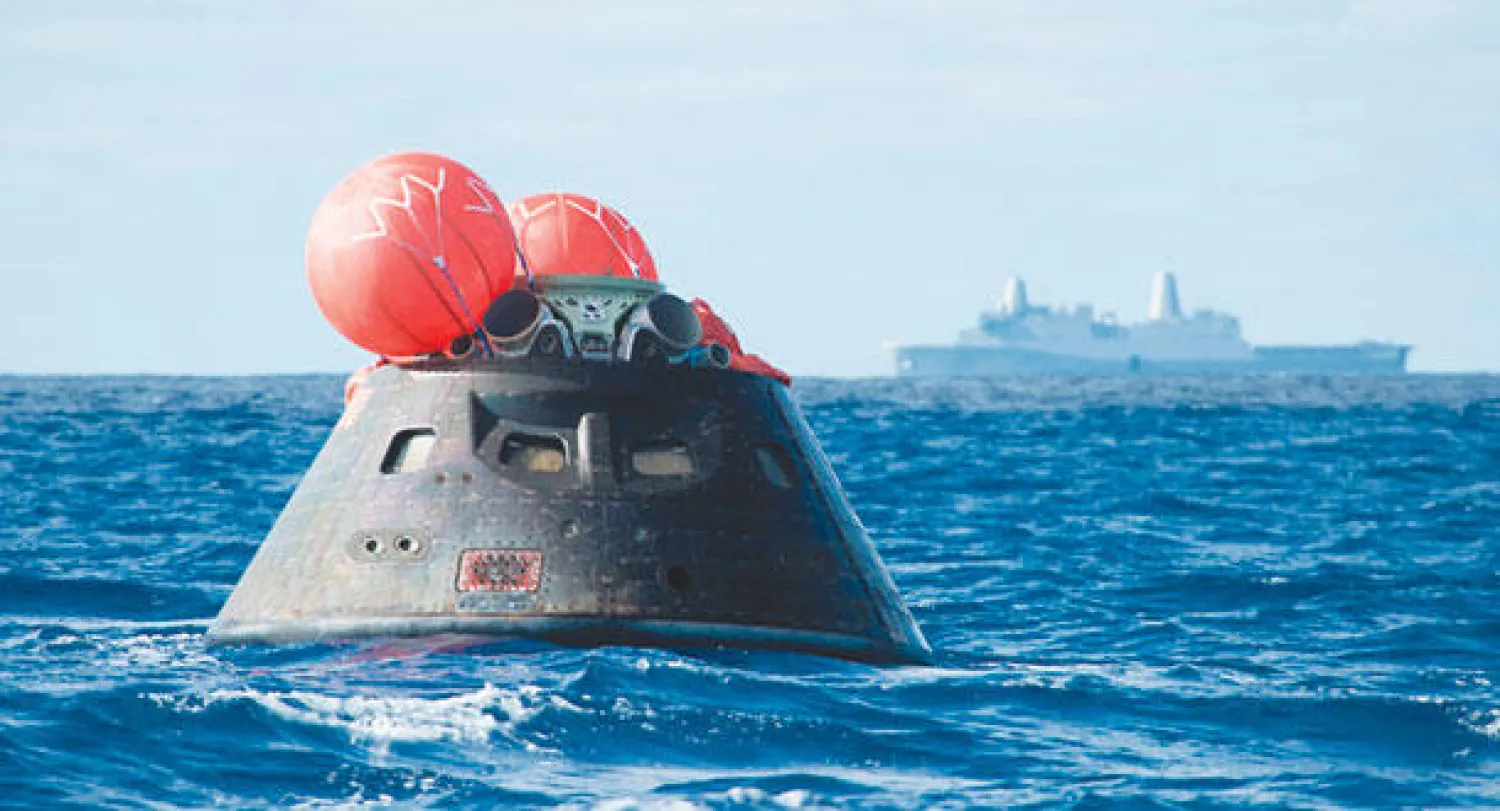 مركبة «أوريون» الأميركية المصممة لرحلات الفضاء المأهولة المقبلة نجحت في أول اختبار لها شهر ديسمبر الماضي