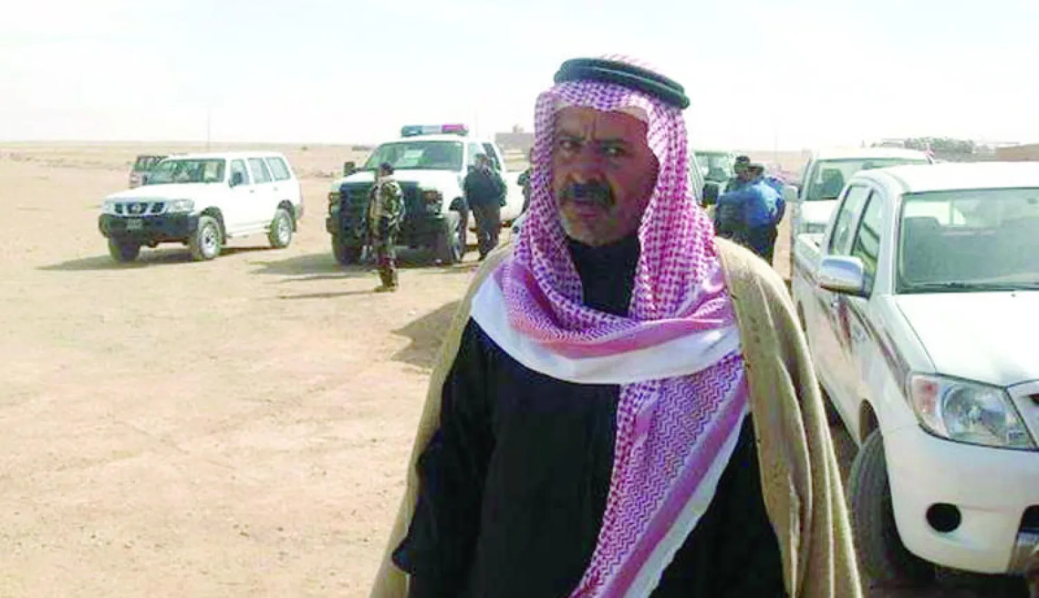 الشيخ لورنس متعب الهذال أمير قبيلة عنزة الذي قتل في تفجير انتحاري أول من أمس («الشرق الأوسط»)