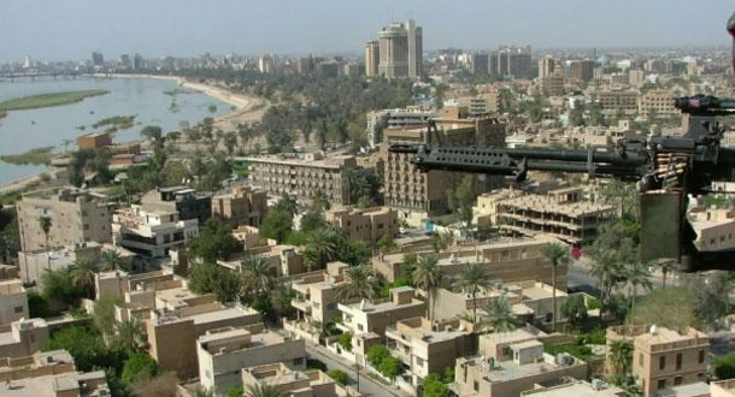 ارشيفية لمنظر ماخوذ لبغداد من فوق الكرادة من طائرة عسكرية