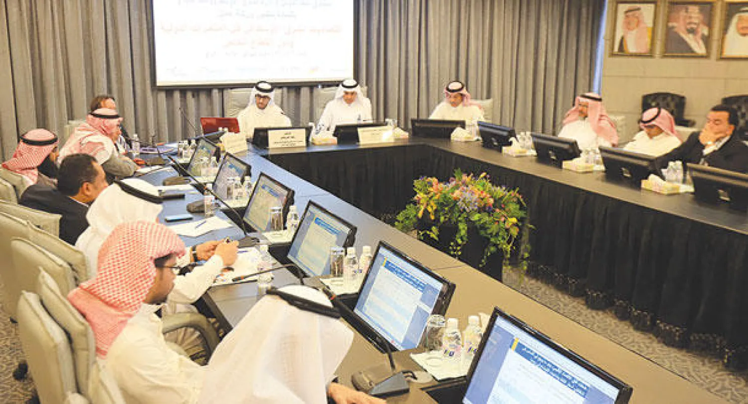 جانب من ورشة «اقتصاديات الشرق الأوسط في ظل المتغيرات الدولية ودور القطاع الخاص» بالغرفة التجارية الصناعية بالرياض («الشرق الأوسط»)