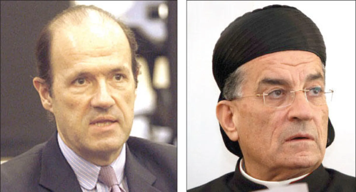 البطريرك بشارة بطرس الراعي (إ.ب.أ) و جان فرنسوا جيرو (غيتي)