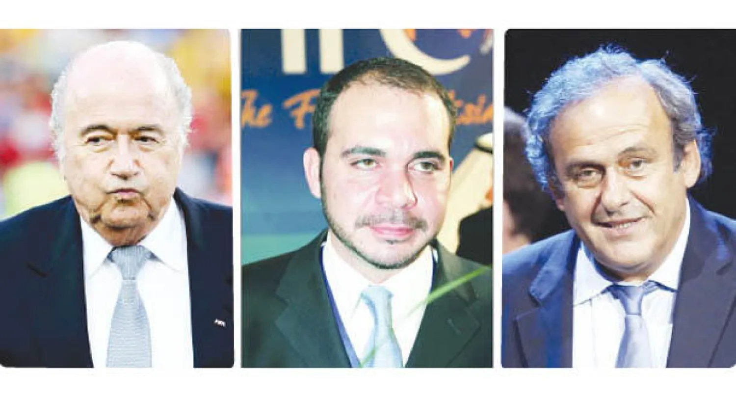 ميشيل بلاتيني، الأمير علي بن الحسين، جوزيف بلاتر